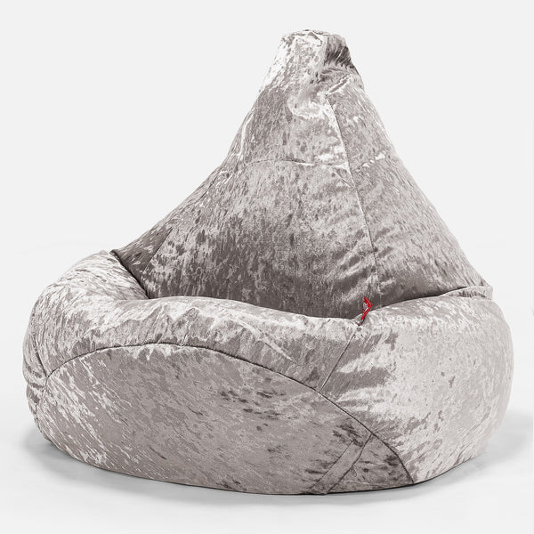 Highback Bean Bag Chair - Vintage Silver 01