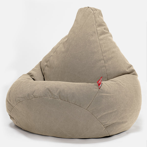 Highback Bean Bag Chair - Canvas Earth 01