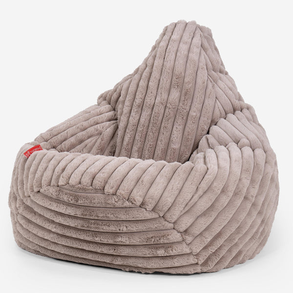 Highback Bean Bag Chair - Ultra Plush Cord Minky 01