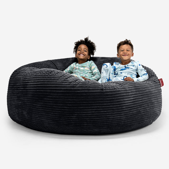 Huge Family Sized Kids' Bean Bag 3-14 yr - Cord Black 01