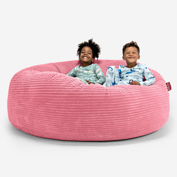 Huge Family Sized Kids' Bean Bag 3-14 yr - Cord Coral Pink 01