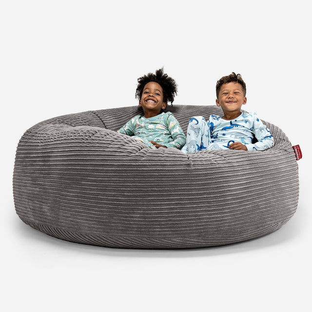 Huge Family Sized Kids' Bean Bag 3-14 yr - Cord Graphite Grey 01