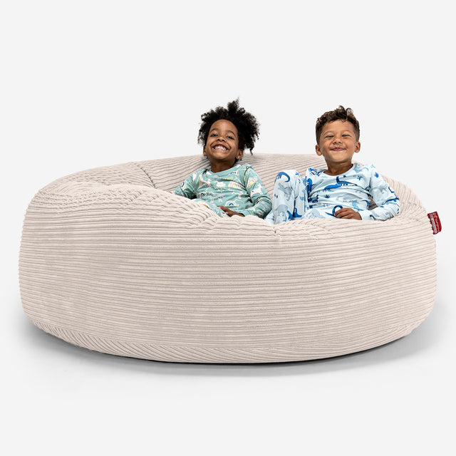 Huge Family Sized Kids' Bean Bag 3-14 yr - Cord Ivory 01