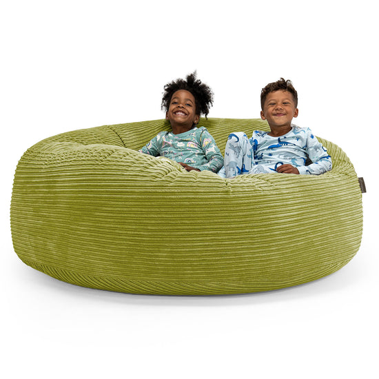 Huge Family Sized Kids' Bean Bag 3-14 yr - Cord Lime Green 01