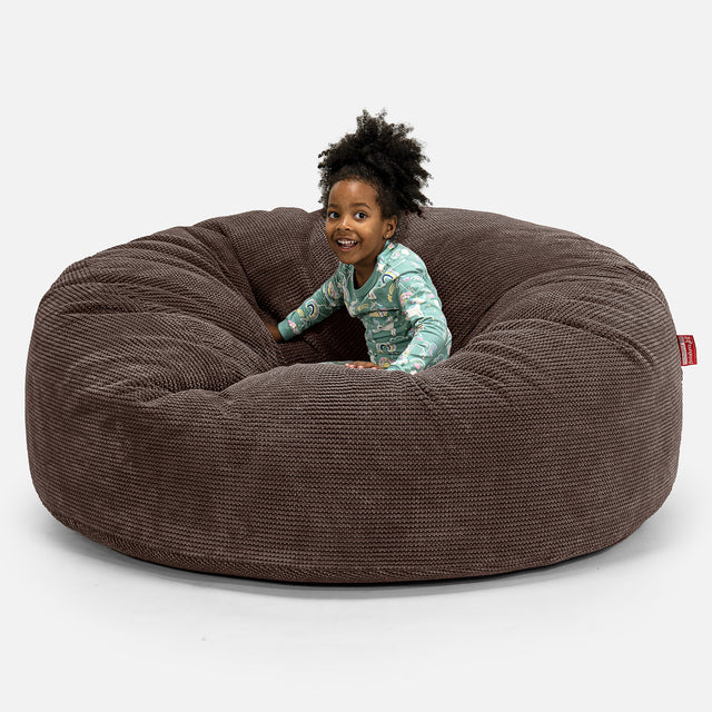 Huge Family Sized Kids' Bean Bag 3-14 yr - Pom Pom Chocolate 01