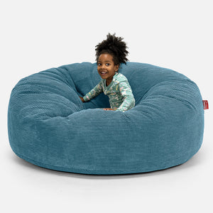 Huge Family Sized Kids Bean Bag 3-14 yr - Pom Pom Aegean Blue