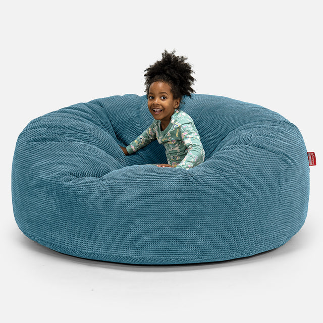 Huge Family Sized Kids' Bean Bag 3-14 yr - Pom Pom Aegean 01