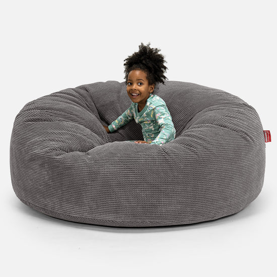 Huge Family Sized Kids' Bean Bag 3-14 yr - Pom Pom Charcoal 01
