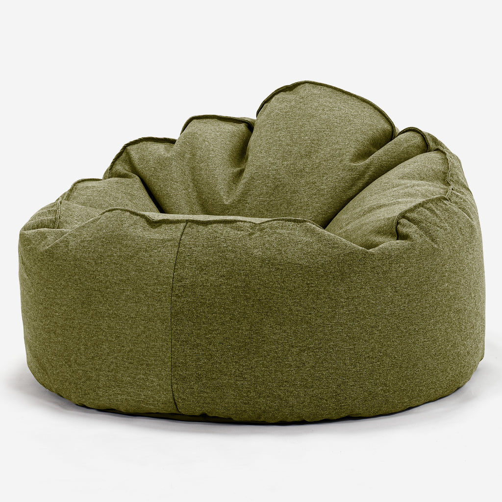 Mini Mammoth Bean Bag Chair - Interalli Wool Lime Green 01