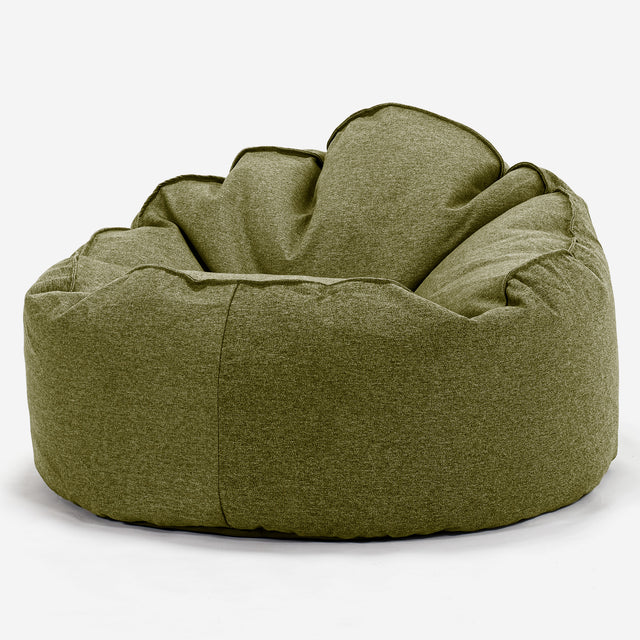 Archi Bean Bag Chair - Interalli Wool Lime Green 01
