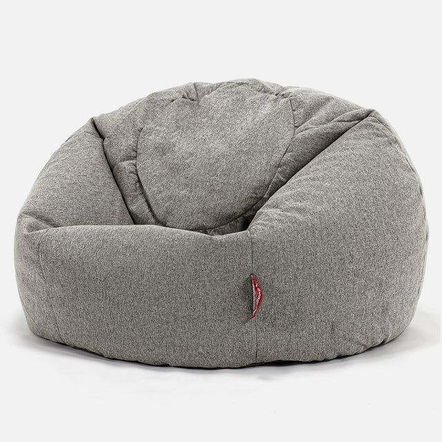 Classic Bean Bag Chair - Interalli Wool Silver 01