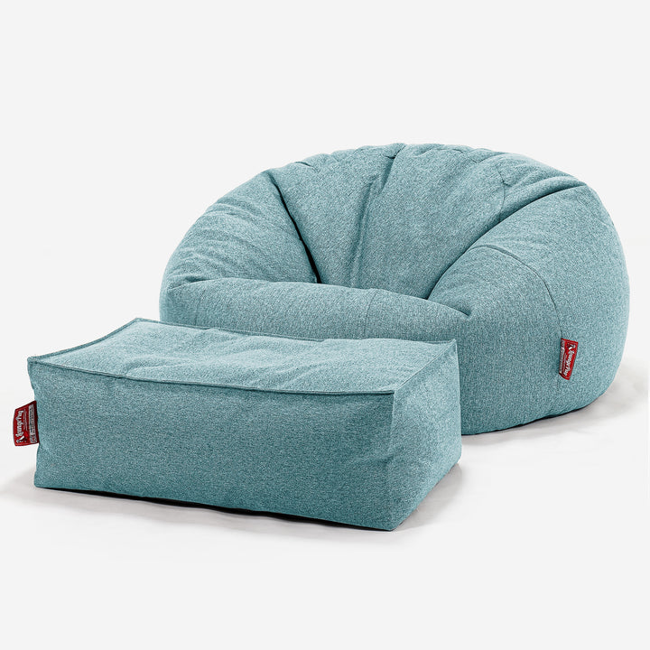 Classic Sofa Bean Bag - Interalli Wool Aqua 02