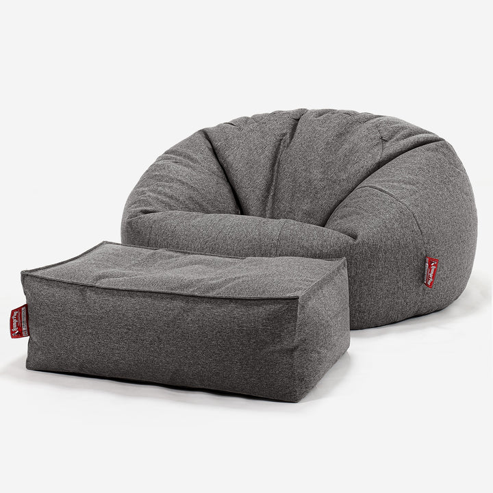 Classic Sofa Bean Bag - Interalli Wool Grey 02