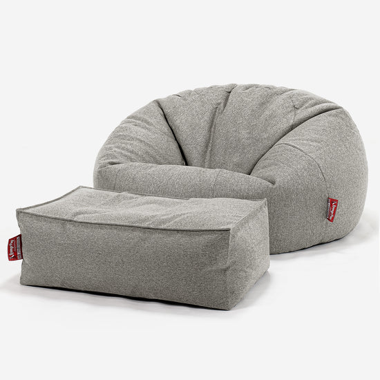 Classic Sofa Bean Bag - Interalli Wool Silver 02