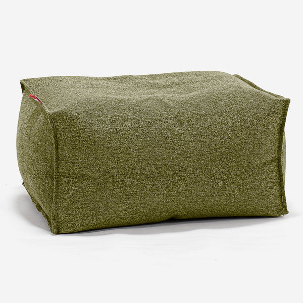 Small Footstool - Interalli Wool Lime Green 01
