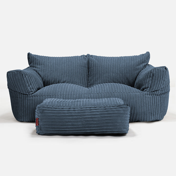 Josephine Sofa Bean Bag - Cord Navy Blue 02