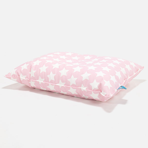 Children's Beanbag Pillow 1-6 yr - Print Pink Star Fabric Close-up Image