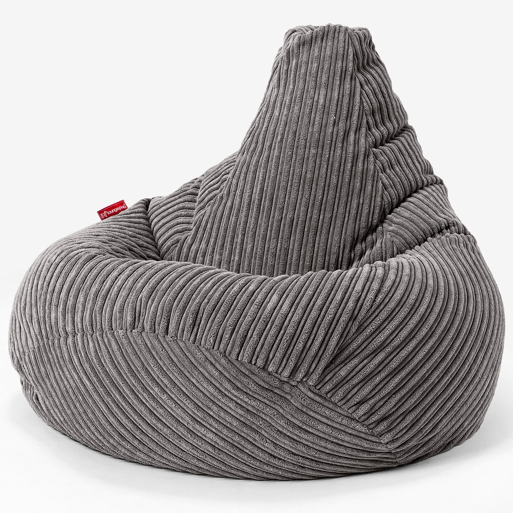 Children's Gaming Bean Bag Chair 6-14 yr - Cord Graphite Grey 02