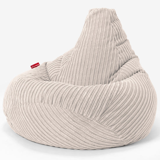 Children's Gaming Bean Bag Chair 6-14 yr - Cord Ivory 02