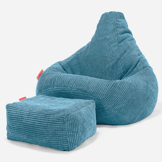 Children's Gaming Bean Bag Chair 6-14 yr - Pom Pom Aegean 03