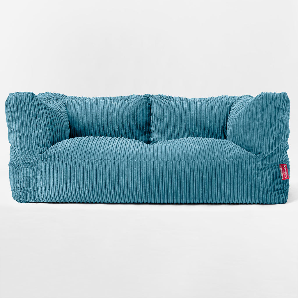 Kids' Giant Albert Sofa 2 Seater 3-14 yr - Cord Aegean Blue 03