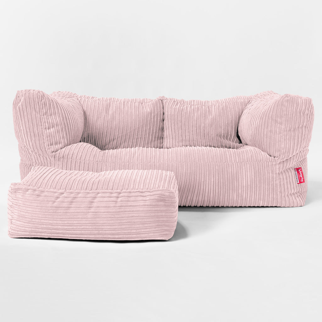 Kids' Giant Albert Sofa 2 Seater 3-14 yr - Cord Blush Pink 02