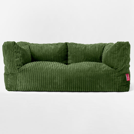 Kids' Giant Albert Sofa 2 Seater 3-14 yr - Cord Forest Green 03