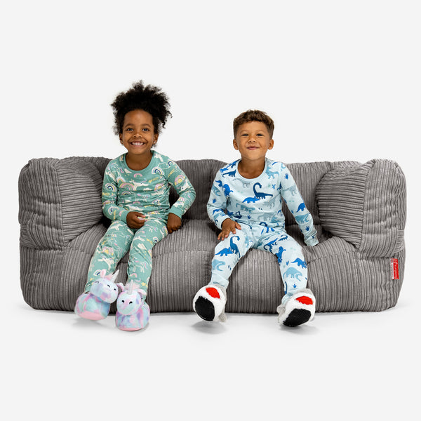 Kids' Giant Albert Sofa 2 Seater 3-14 yr - Cord Graphite Grey 01