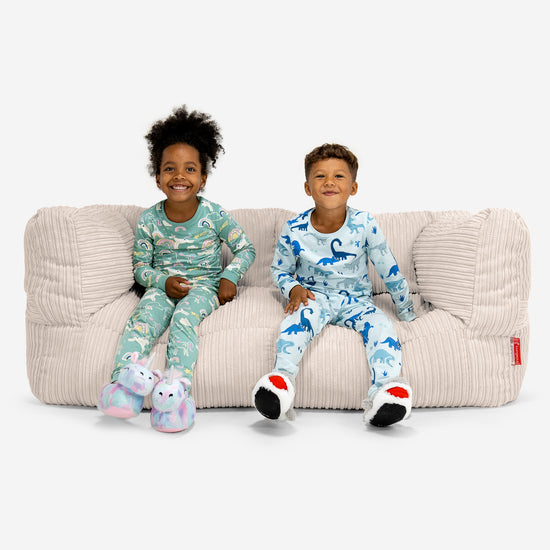 Kids' Giant Albert Sofa 2 Seater 3-14 yr - Cord Ivory 01