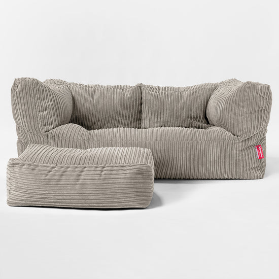 Kids' Giant Albert Sofa 2 Seater 3-14 yr - Cord Mink 02