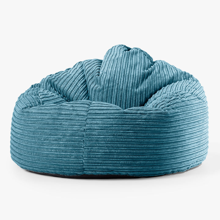 Kids' Giant Snuggle Bean Bag 3-8 yr - Cord Aegean Blue 02