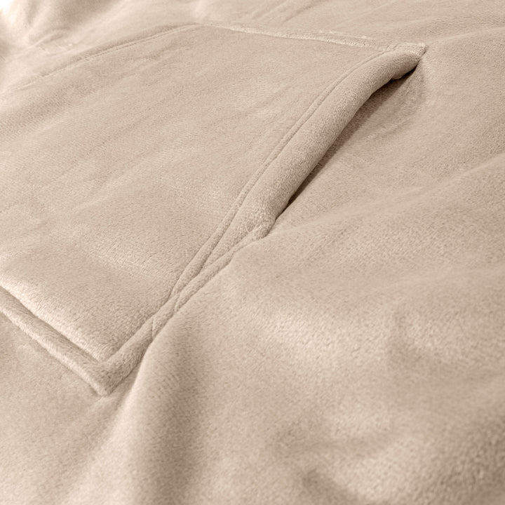 Kid's Oversized Hoodie Blanket Sweatshirt - Minky Cream / Mink 05