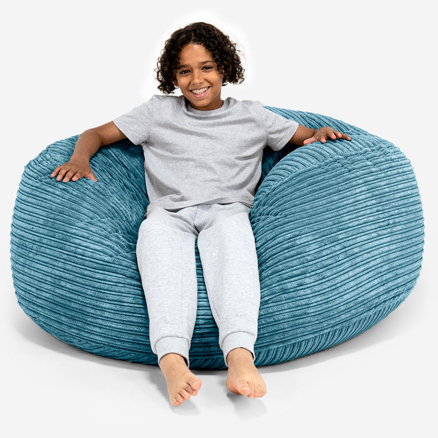 Ultra Comfy Kids' Super Sized Bean Bag 6-14 yr - Cord Aegean Blue 01