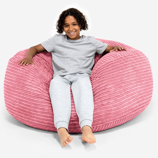 Ultra Comfy Kids' Super Sized Bean Bag 6-14 yr - Cord Coral Pink 01