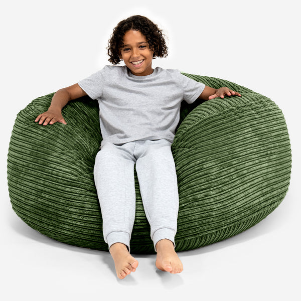 Ultra Comfy Kids' Super Sized Bean Bag 6-14 yr - Cord Forest Green 01