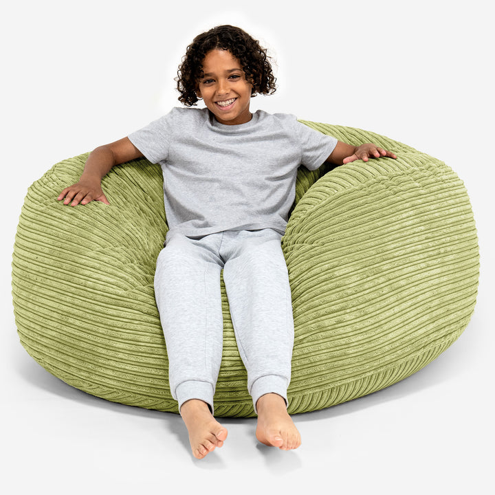 Ultra Comfy Kids' Super Sized Bean Bag 6-14 yr - Cord Lime Green 01