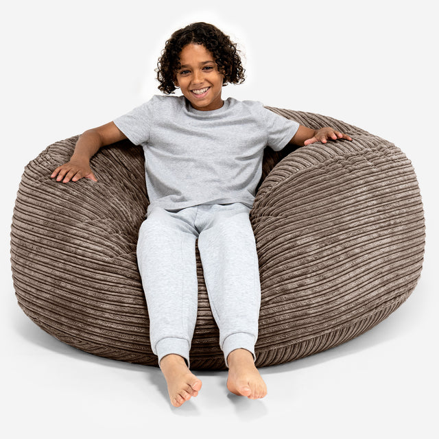 Ultra Comfy Kids' Super Sized Bean Bag 6-14 yr - Cord Mocha Brown 01