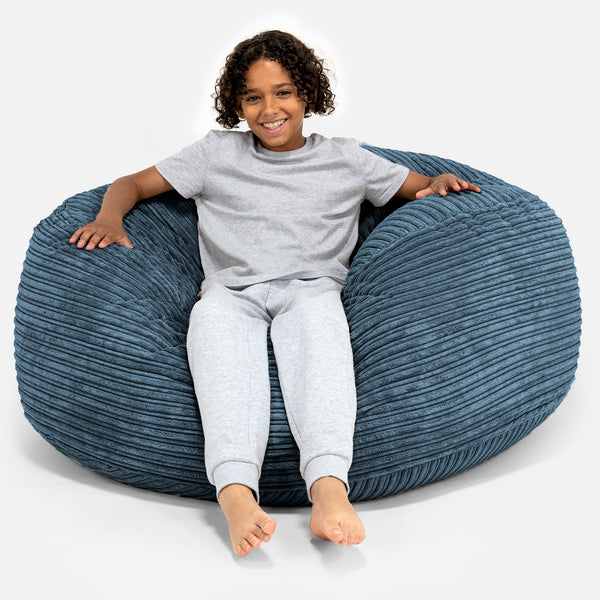 Ultra Comfy Kids' Super Sized Bean Bag 6-14 yr - Cord Navy Blue 01