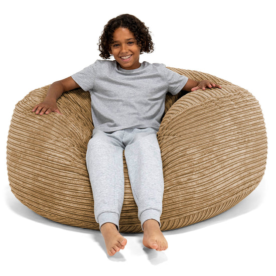 Ultra Comfy Kids' Super Sized Bean Bag 6-14 yr - Cord Sand 01