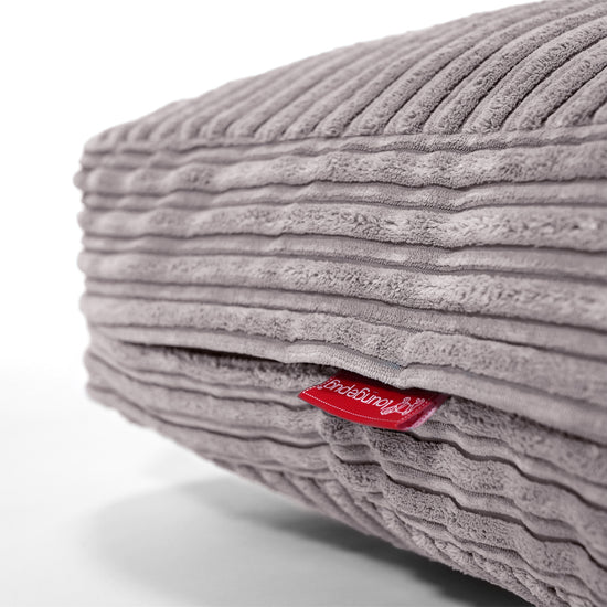 Large Floor Cushion - Cord Aluminium Silver 02