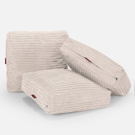 Large Floor Cushion - Cord Ivory 04