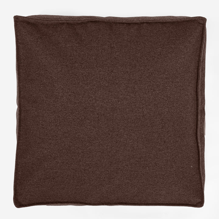 Lounge Pug Large Floor Cushion Interalli Faux Wool Brown Square Floor Pillow Seating Pad Big Bertha Original IE
