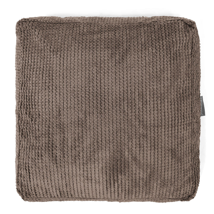 Large Floor Cushion - Pom Pom Chocolate Brown 03