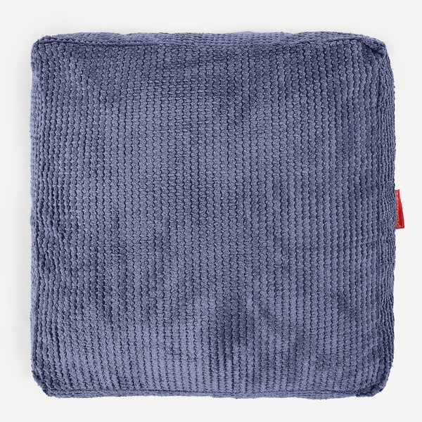 Large Floor Cushion - Pom Pom Purple Fabric Close-up Image