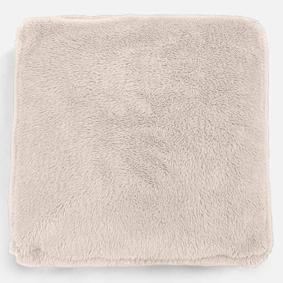 Large Floor Cushion - Teddy Faux Fur Cream 02