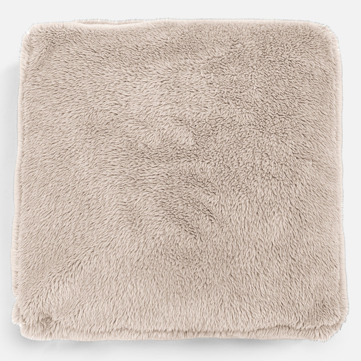 Large Floor Cushion - Teddy Faux Fur Mink 02