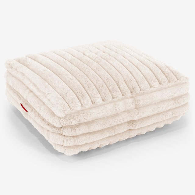 Large Floor Cushion - Ultra Plush Cord Cream 01