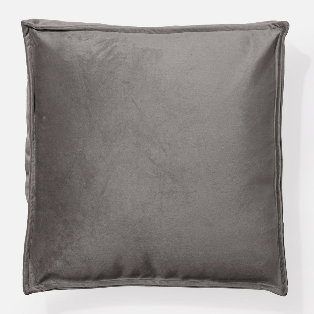 Large Floor Cushion - Velvet Graphite Grey 03