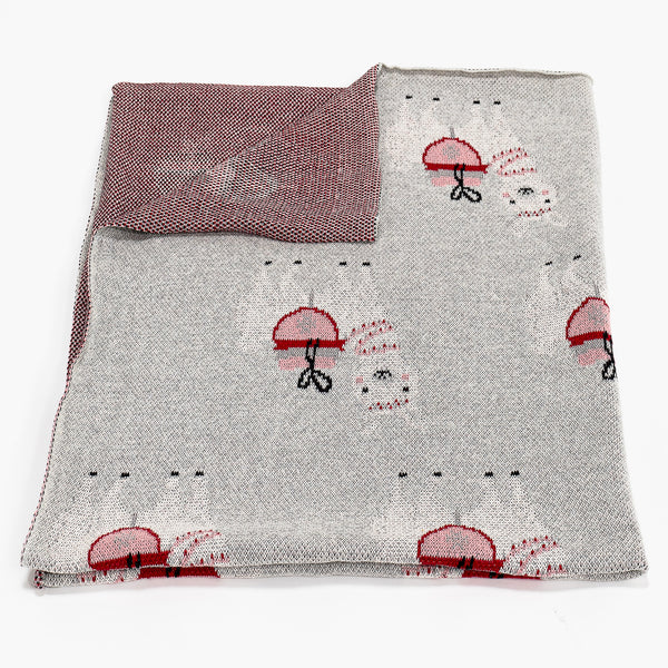 Childs Throw / Blanket - 100% Cotton Llama 01