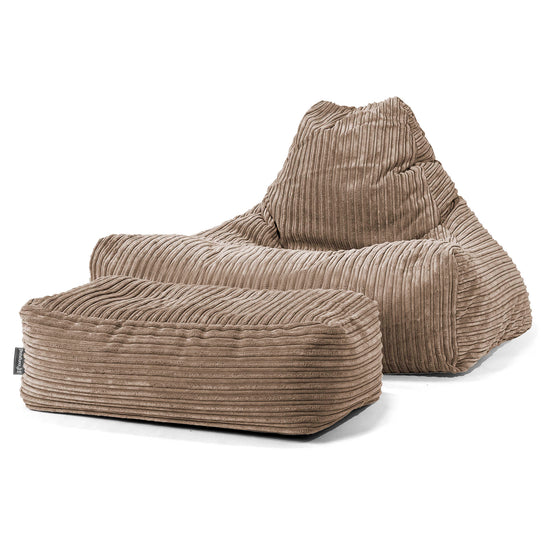 Lounger Beanbag - Cord Mocha Brown 02